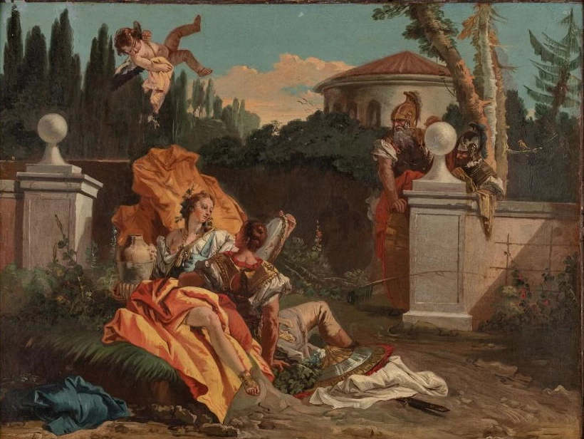Rinaldo e Armida nel suo giardino magico - attribuito